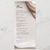 Roze satijnen elegantie trouwmenu menu (Voorkant)