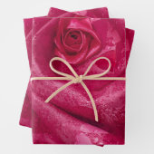 Roze Satijnen Roos Inpakpapier Vel (In situ)