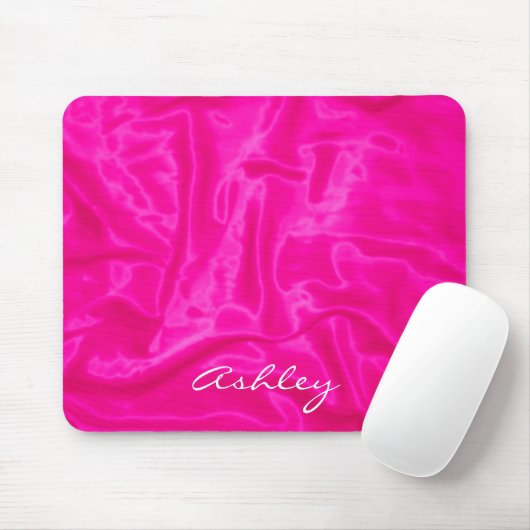 Roze satin - Computer Mousepad Muismat (Met muis)