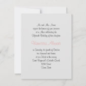 Roze satin en goud, uitnodiging van Quinceanera (Achterkant)