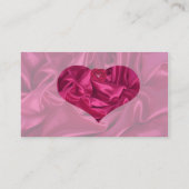 Roze Satin Heart! Visitekaartje (Achterkant)