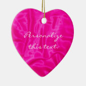 Roze Satin-kerstversiering Keramisch Ornament (Rechts)