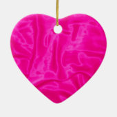 Roze Satin-kerstversiering Keramisch Ornament (Achterkant)