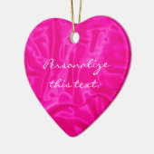 Roze Satin-kerstversiering Keramisch Ornament (Links)