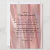 Roze Satin look Weddenschap Kaart (Voorkant)