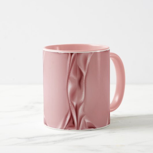 Roze satin mok (Voorkant rechts)