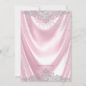 Roze Satin Pearl Girly Baby shower Kaart (Achterkant)