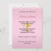 Roze Satin Religieus Vrijgezellenfeest Kaart (Achterkant)