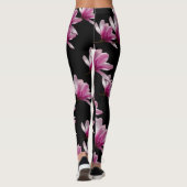 Roze Saucer Magnolia Blossom Leggings (Achterkant)