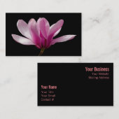 Roze Saucer Magnolia Blossom Visitekaartje (Voorkant / Achterkant)