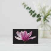 Roze Saucer Magnolia Blossom Visitekaartje (Staand voorkant)