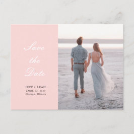 roze Save the Date Briefkaart