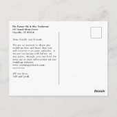 roze Save the Date Briefkaart (Achterkant)