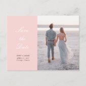 roze Save the Date Briefkaart (Voorkant)
