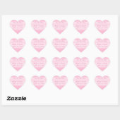 Roze Save the Date Heart Envelope Seal Hart Sticker (Vel)
