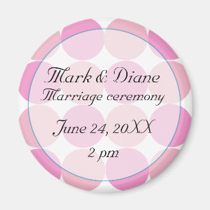 Roze Save the Date Magneet