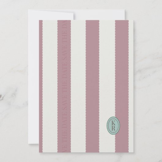 Roze Save The Date met geschulpte rand Kaart (Voorkant)