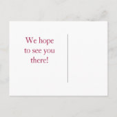 Roze save the date Modern Aankondigingskaart (Achterkant)