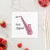 Roze Sax Cocktail Papieren servetten (Insitu)