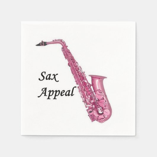 Roze Sax Cocktail Papieren servetten (Voorkant)