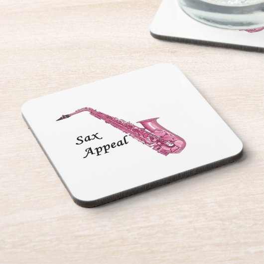 Roze sax drankjes onderzetter (Linkerzijde)