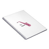 Roze sax notitieboek (Rechterzijde)