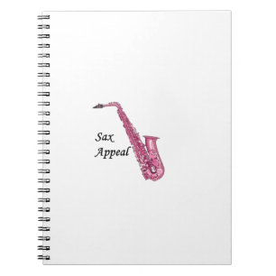 Roze sax notitieboek