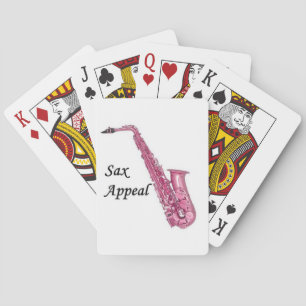 Roze sax pokerkaarten