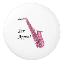 Roze Saxofoon Keramische Trek Knop