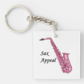 Roze Saxofoon Sleutelhanger (Voorkant)