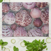  Roze Scallop Keukendoek Theedoek (Gevouwen)