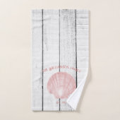 Roze Scallop Shell Bath-handdoekset Bad Handdoek (Handdoek)