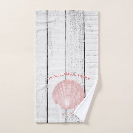 Roze Scallop Shell Bath-handdoekset Bad Handdoek (Handdoek)