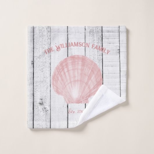 Roze  Scallop Shell Bath-handdoekset Bad Handdoek (Wasdoekje)