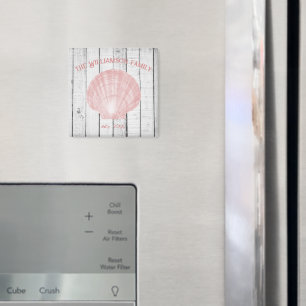 Roze  Scallop Shell Magnet