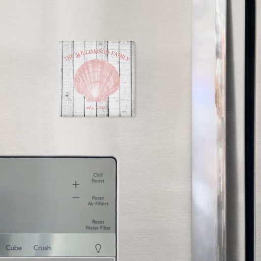 Roze  Scallop Shell Magnet (Insitu (Koelkast))