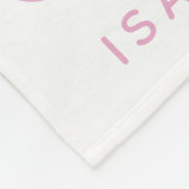 Roze Scandinavian Modern Geometric Monogram Naam Fleece Deken (Hoek)