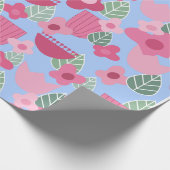 Roze Scandinavische lente Cadeaupapier (Hoek)