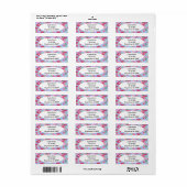 Roze Scandinavische lente Etiket (Full Sheet)
