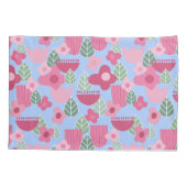 Roze Scandinavische lente Kussensloop (Achterkant)