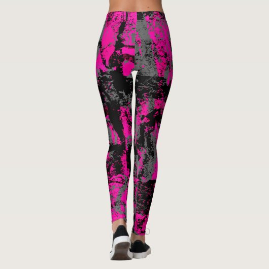 Roze Scène Kind Grunge Leggings (Achterkant)