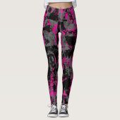 Roze Scène Kind Grunge Leggings (Voorkant)