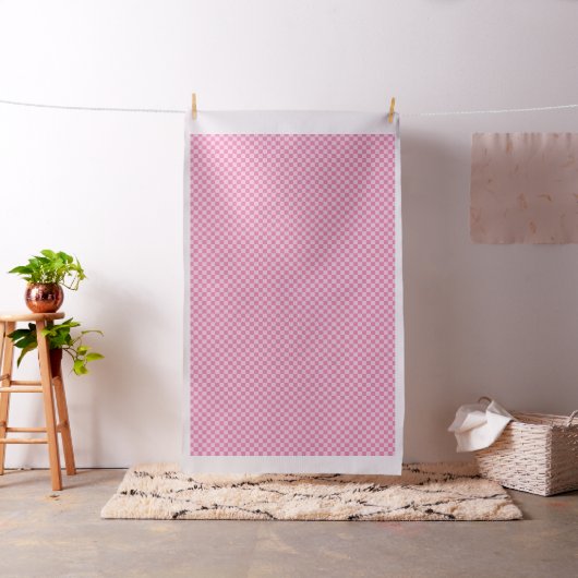Roze schaakbord stof (Voorbeeld)