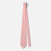 Roze schaakbord stropdas (Voorkant)