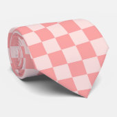 Roze schaakbord stropdas (Opgerold)