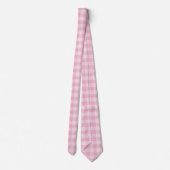 Roze schaakbordpatroon stropdas (Achterkant)