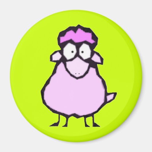 Roze schaap Magnet (Voorkant)