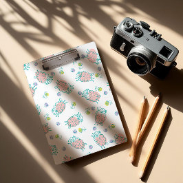 Roze schaap met bloemen & bessen - Cute patroon Klembord