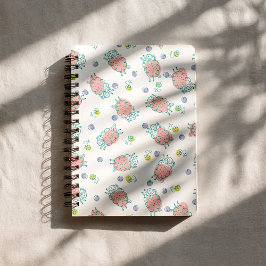 Roze schaap met bloemen & bessen - Leuke patroon Notitieboek