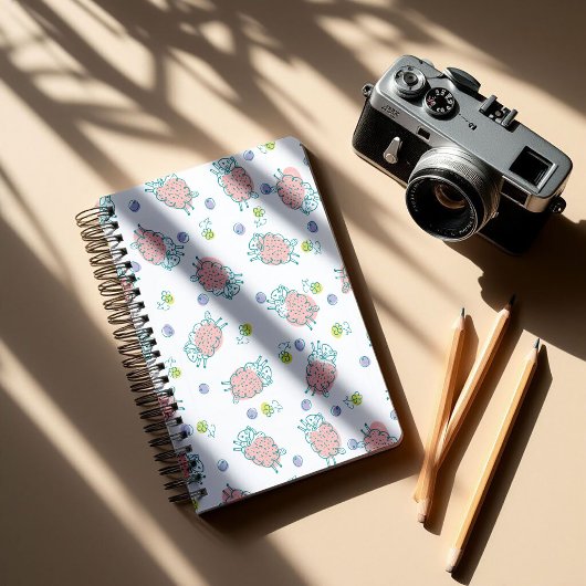 Roze schaap met bloemen & bessen - Leuke patroon Planner